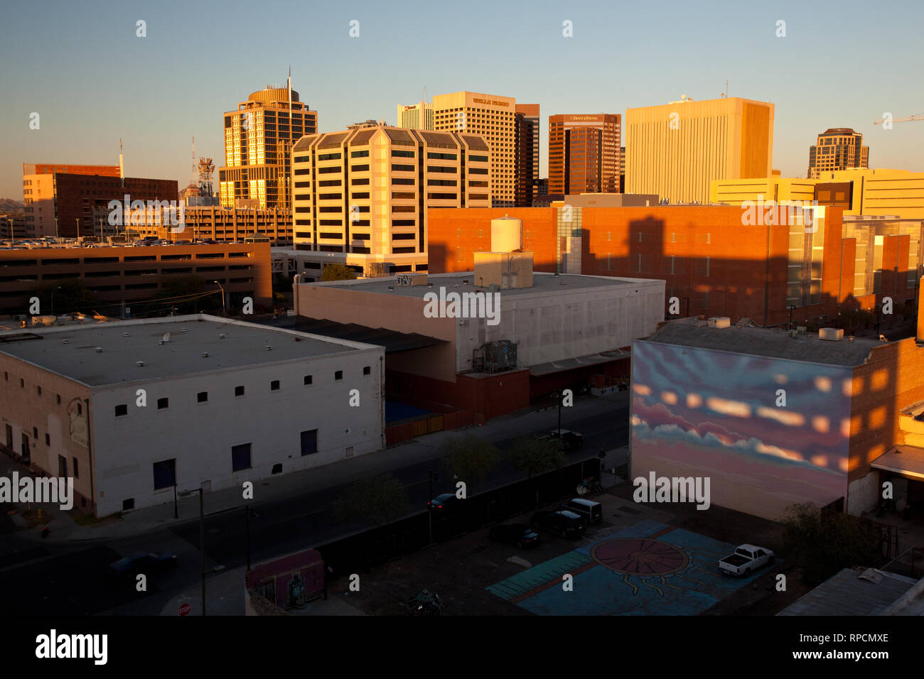 Lo Skyline di Phoenix Foto Stock