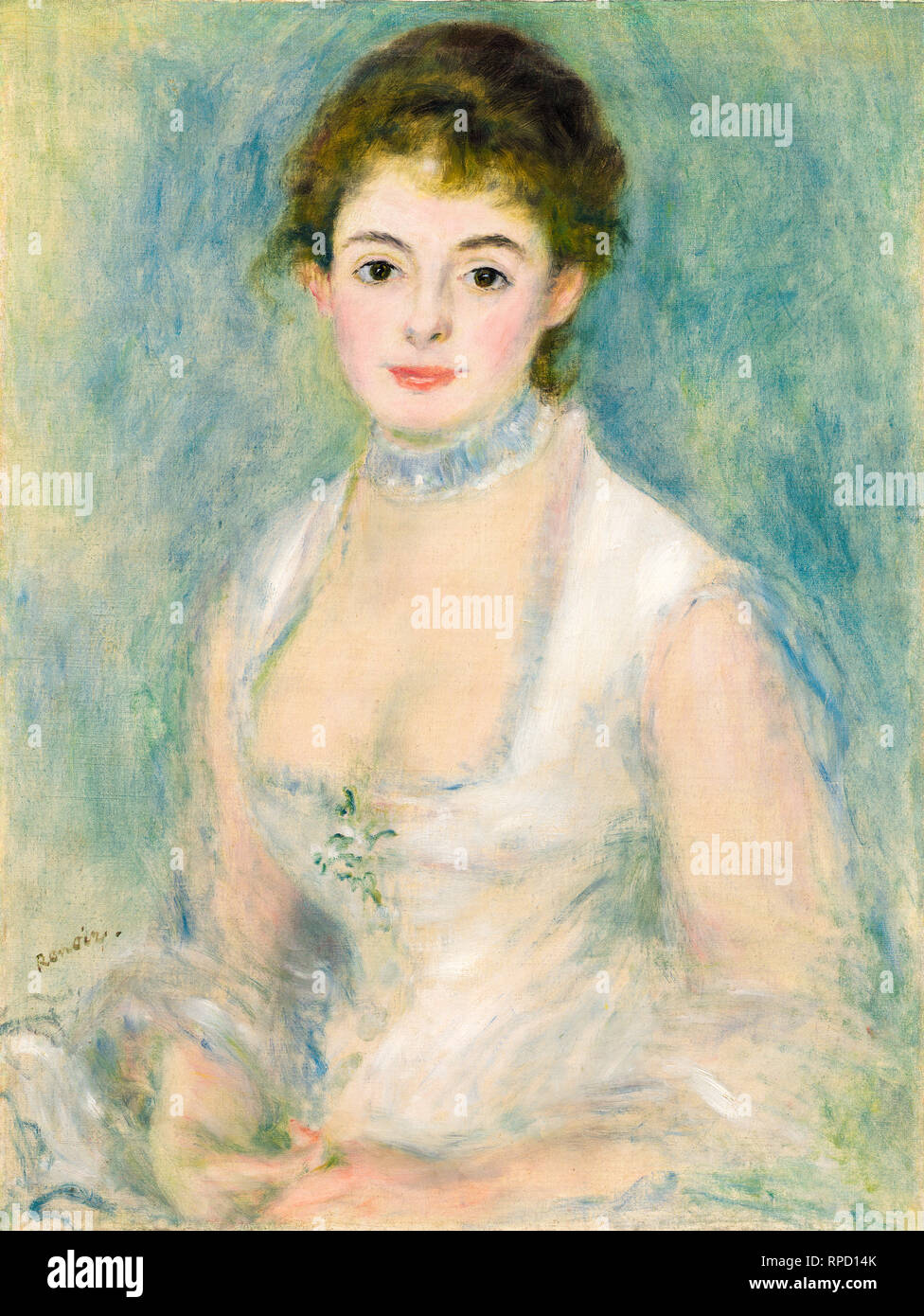 Renoir, Madame Henriot, c. 1876, ritratto dipinto Foto Stock