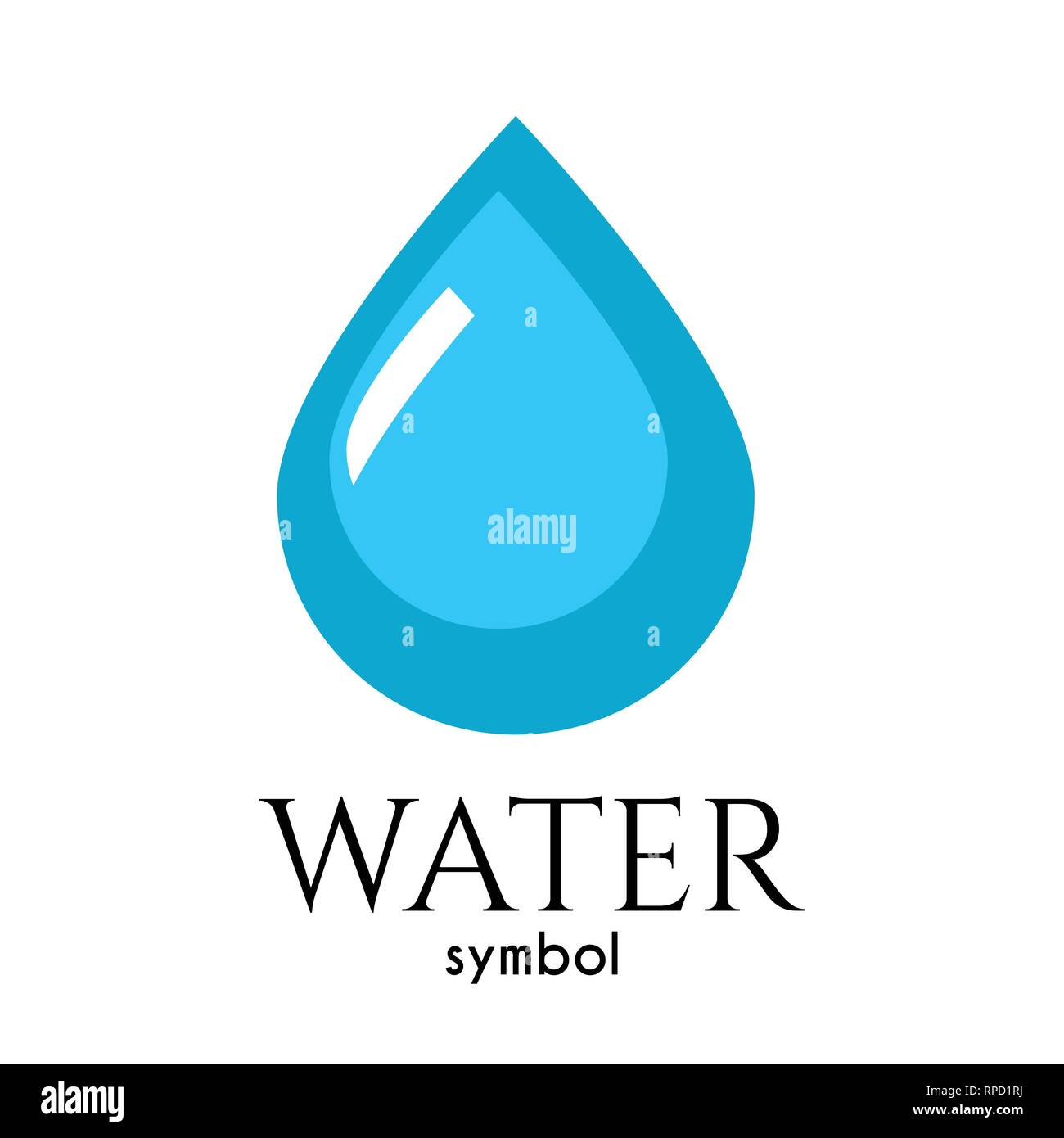 Goccia d'acqua, simbolo di vita e purezza Illustrazione Vettoriale
