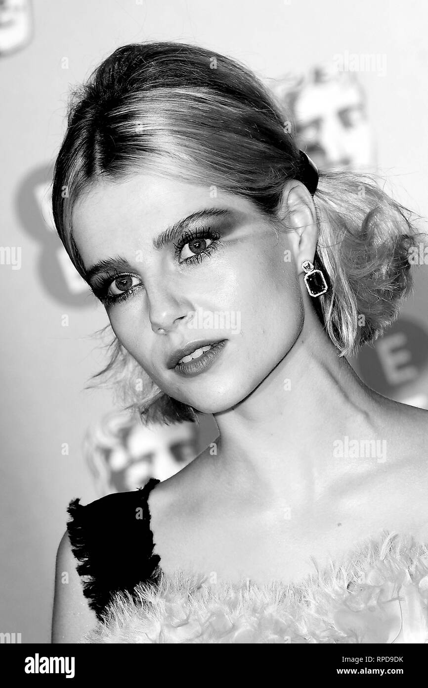 Actrice americano Lucy Boynton assiste l'EE British Academy Film Awards alla Royal Albert Hall di Londra.10 febbraio 2019 © Paul Treadway Foto Stock