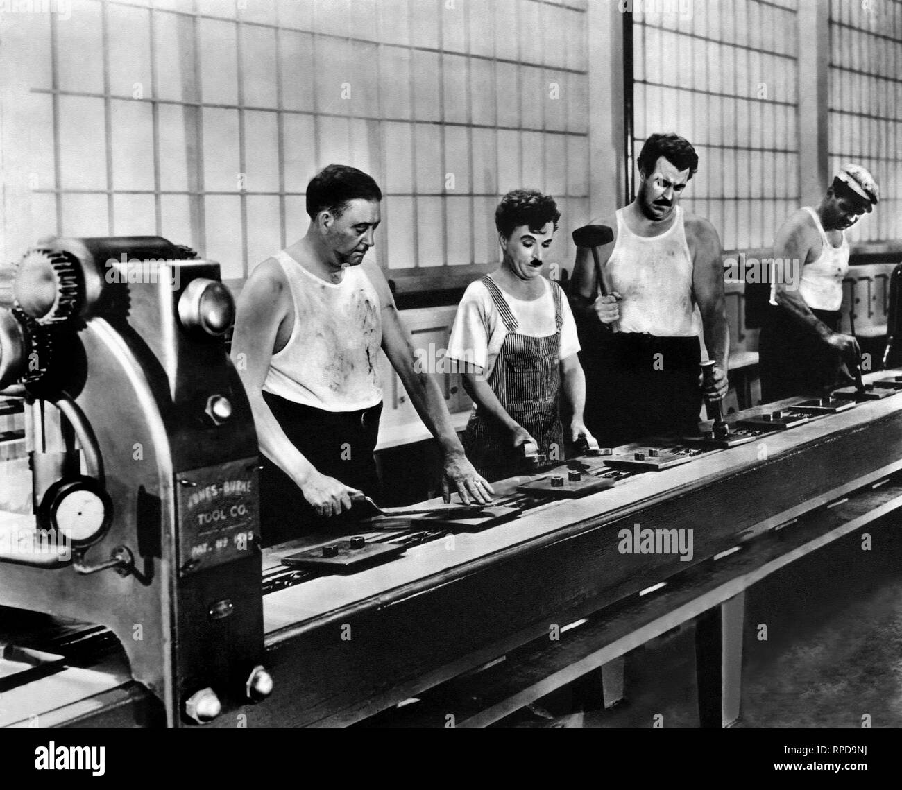 CHARLIE CHAPLIN, tempi moderni, 1936 Foto Stock