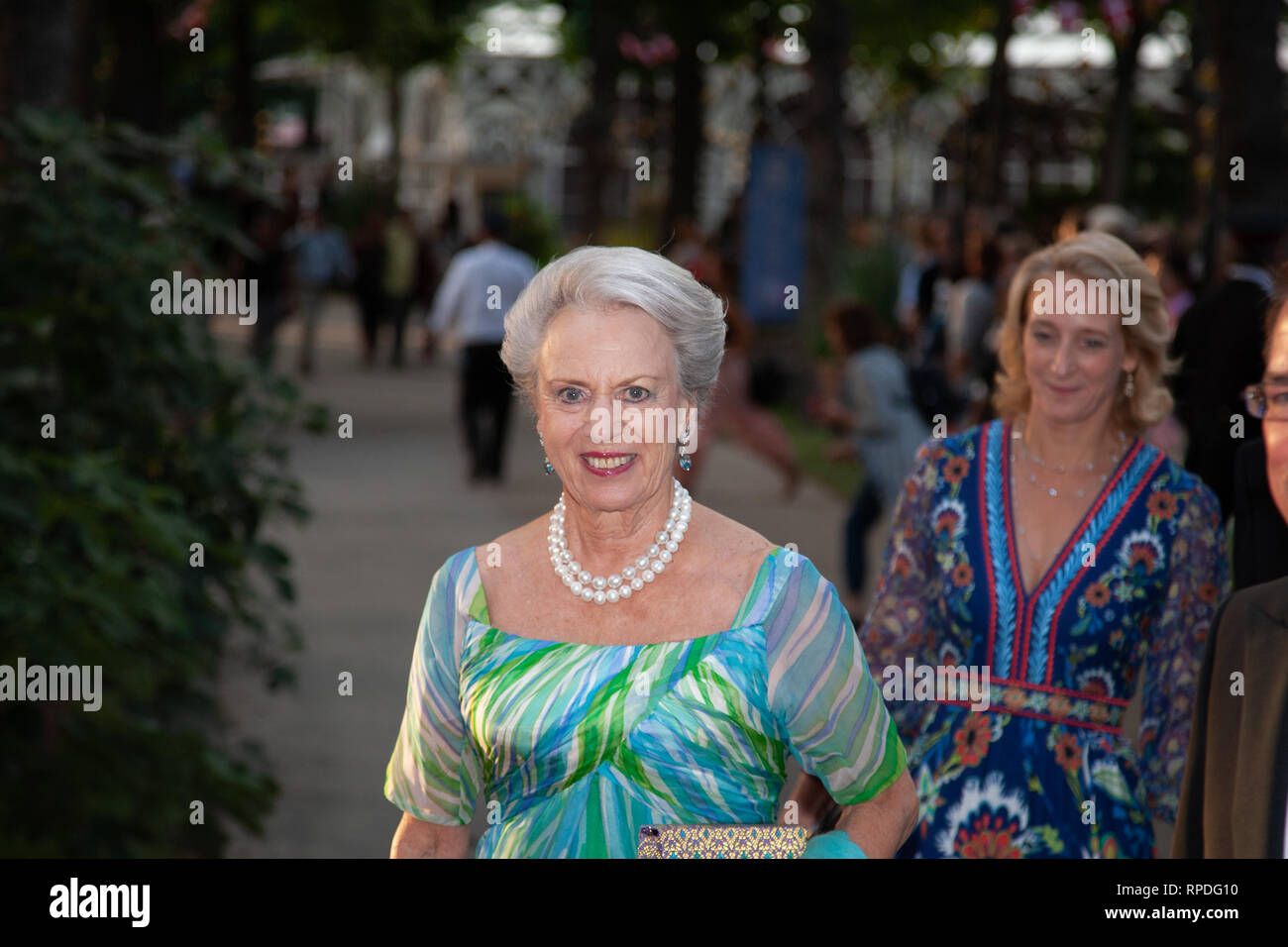 H.K.H. La principessa Benedikte a Tivoli, invitati a 175 anni jubilée di Tivoli, Copenaghen Foto Stock