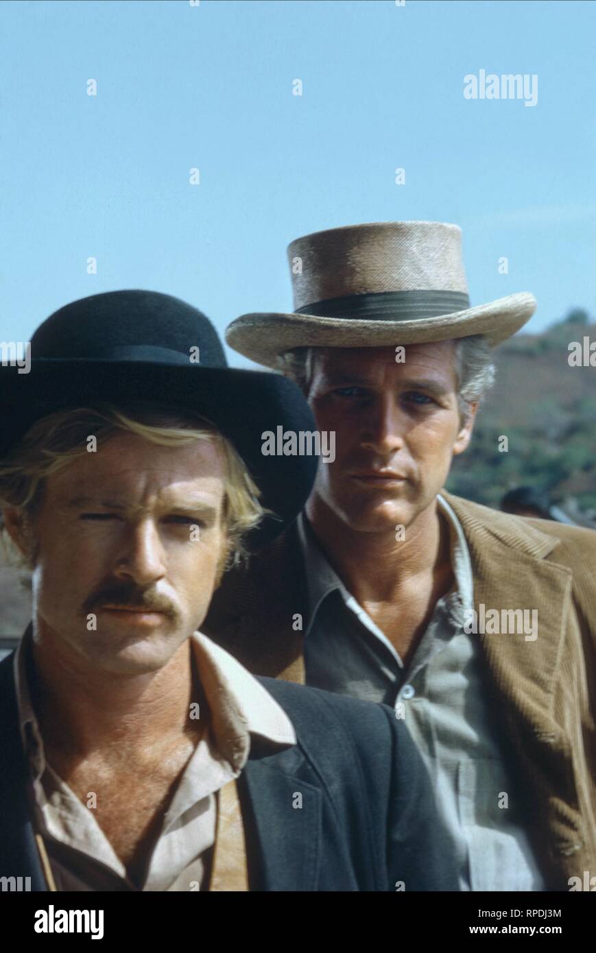 REDFORD,NEWMAN, Butch Cassidy e Sundance Kid, 1969 Foto Stock