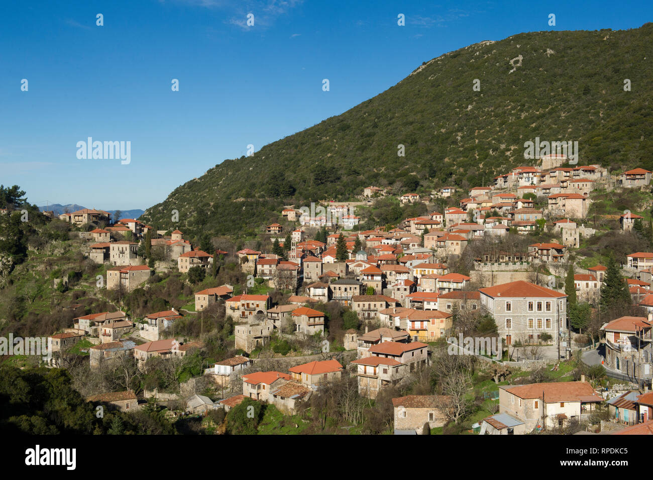 Villaggio di montagna Stemnitsa, Grecia Foto Stock