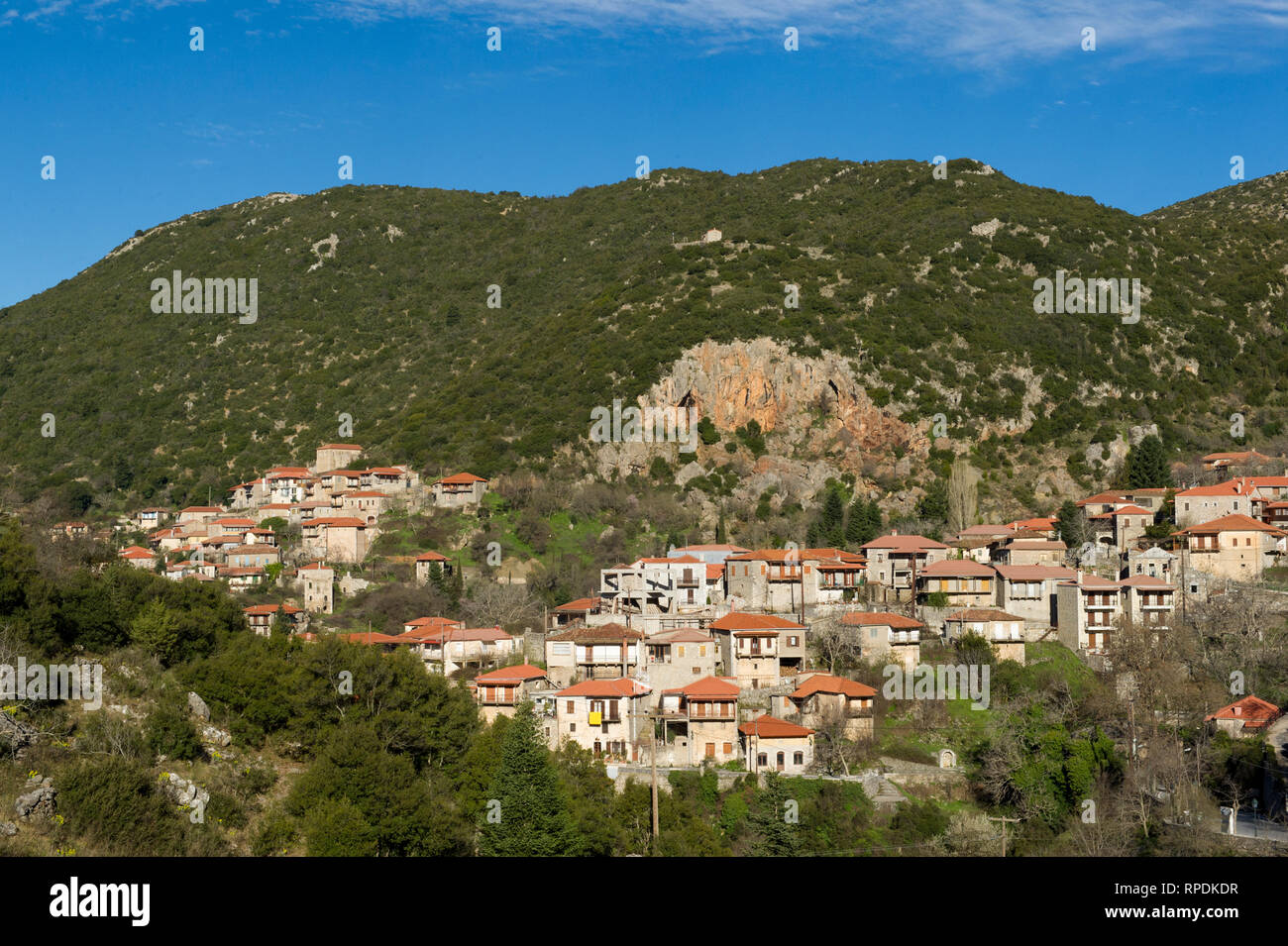 Villaggio di montagna Stemnitsa, Grecia Foto Stock