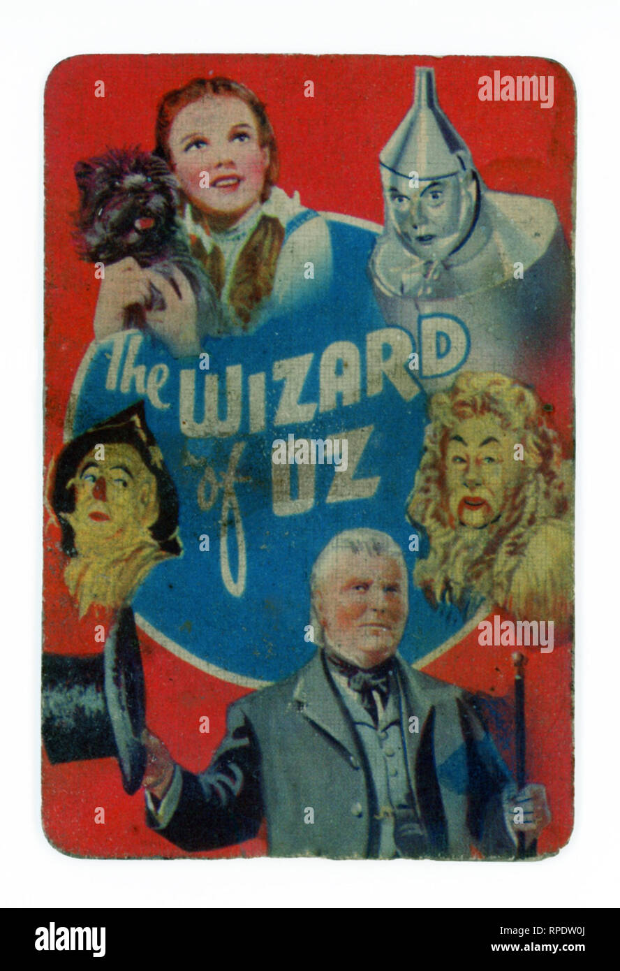 The Wizard of Oz gioco di carte prodotte a Londra nel 1940 da Castell fratelli, Ltd. (Pepys marca) in concomitanza con il lancio del film M.G.M. nel Regno Unito nel corso di tale anno Foto Stock