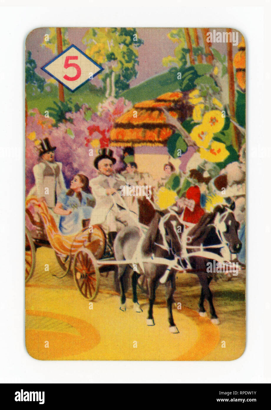 The Wizard of Oz gioco di carte prodotte a Londra nel 1940 da Castell fratelli, Ltd. (Pepys marca) in concomitanza con il lancio del film M.G.M. nel Regno Unito nel corso di tale anno Foto Stock