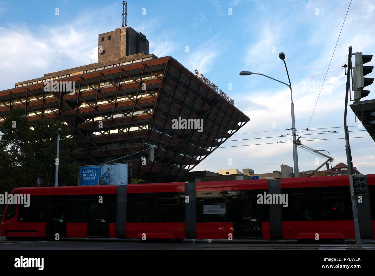 La Radio Slovacca Edificio, Bratislava, Slovacchia Foto Stock