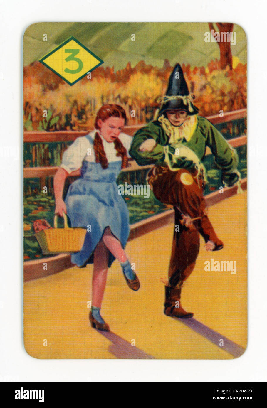 The Wizard of Oz gioco di carte prodotte a Londra nel 1940 da Castell fratelli, Ltd. (Pepys marca) in concomitanza con il lancio del film M.G.M. nel Regno Unito nel corso di tale anno Foto Stock