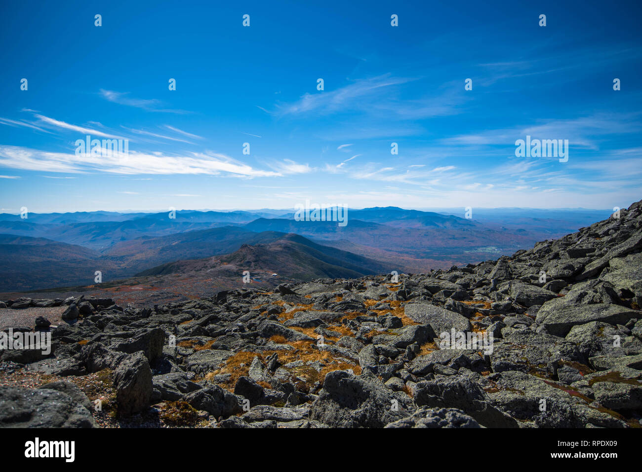 Vista da Mt. Washington in New Hampshire Foto Stock