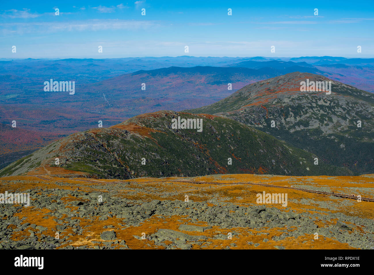 Vista da Mt. Washington in New Hampshire Foto Stock