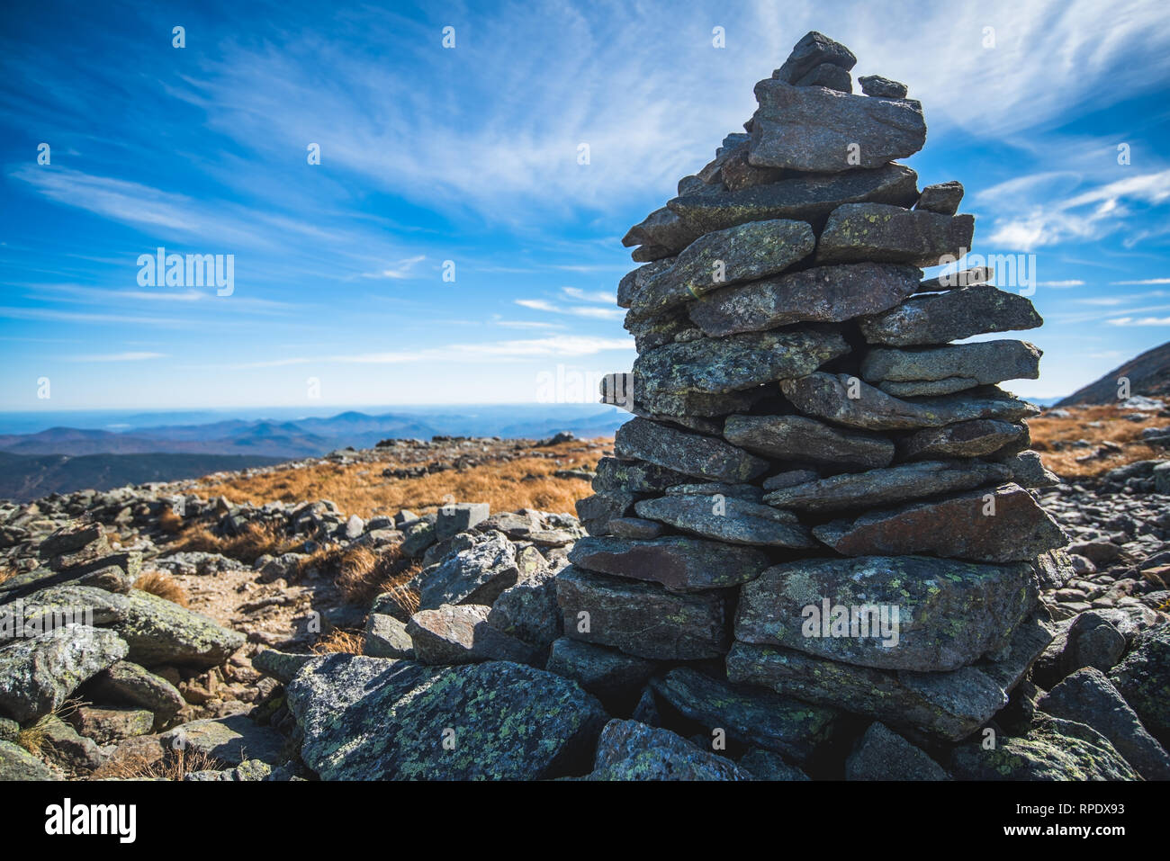 Scena da Mt. Washington in White Mountains, NH Foto Stock