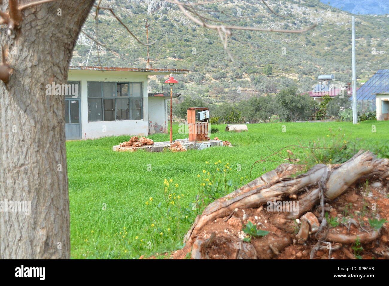 Abbandonata la pompa carburante Foto Stock