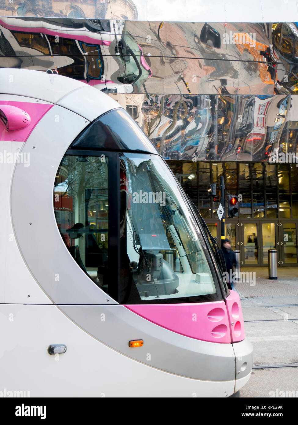 Regno Unito, Inghilterra, Birmingham, Midland metro tram Foto Stock