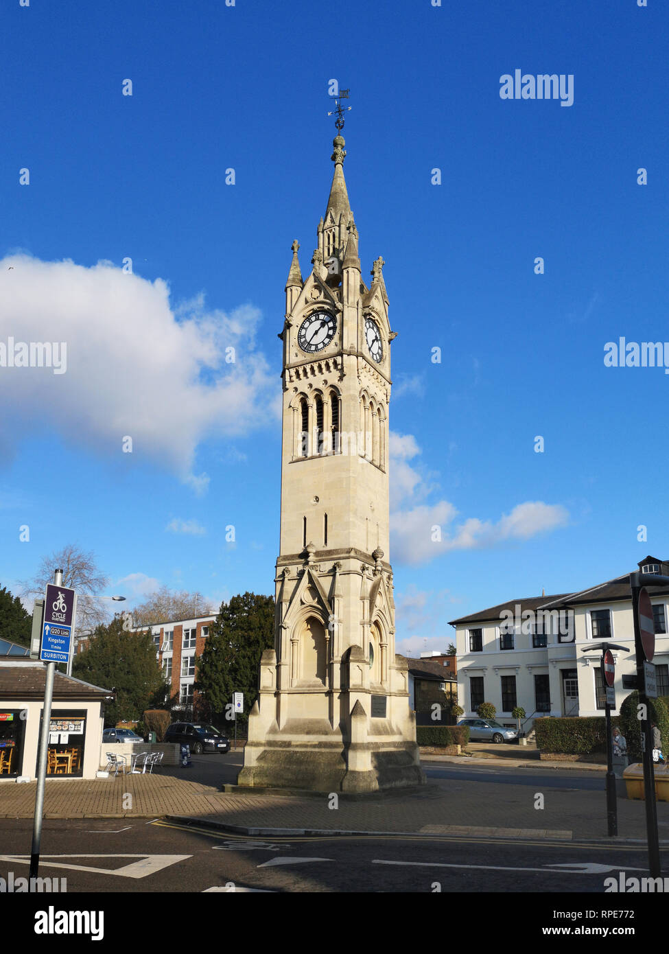 Regno Unito, Inghilterra, Surrey, Surbiton Clocktower Foto Stock