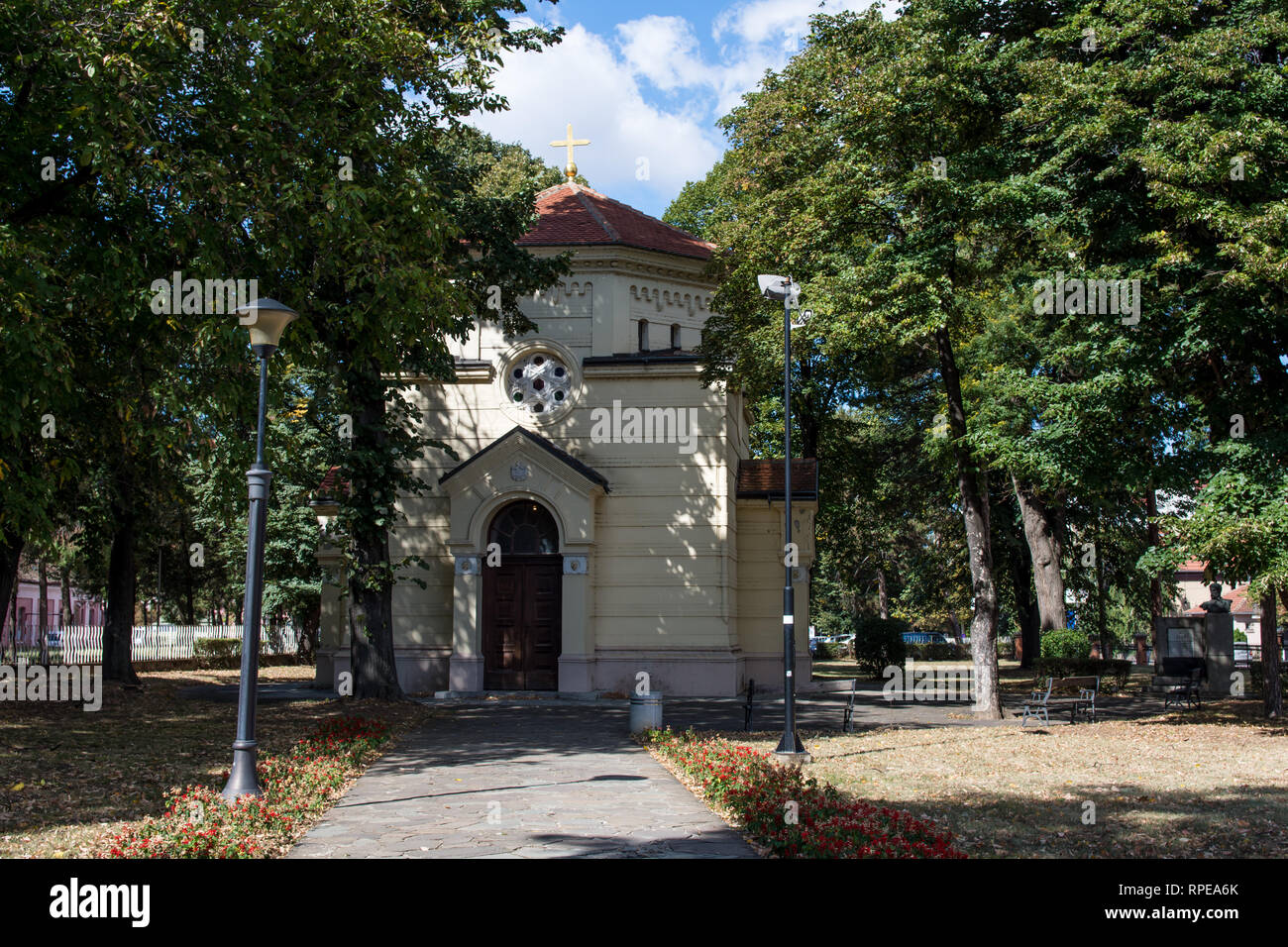 Monumento dalla prima sollevazione serba 1809. costruito da Bagno turco da teschi di morti serbo. La torre del cranio Foto Stock