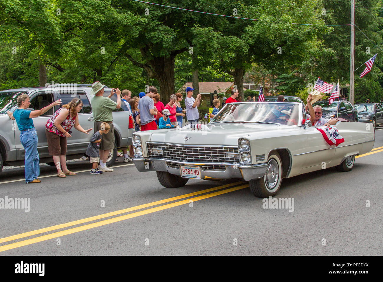 Il 4 luglio sfilata in Petersham, Massachusetts Foto Stock