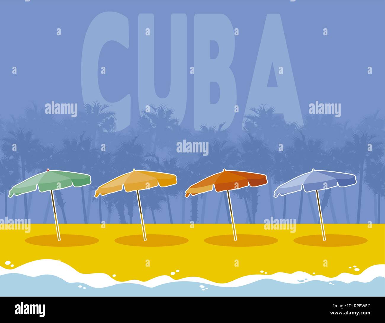 L'Avana Cuba sfondo Illustrazione Vettoriale