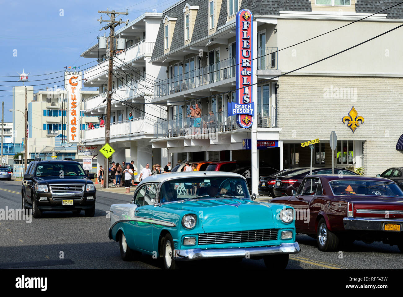 Stati Uniti d'America, New Jersey, Wildwood, parata di vetture classiche Foto Stock