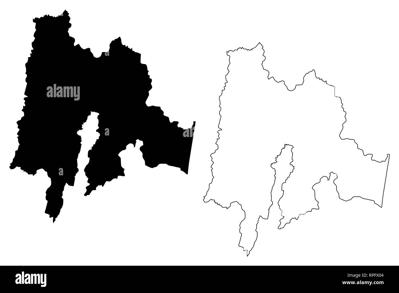 Cundinamarca Dipartimento (Colombia, Repubblica di Colombia, dipartimenti della Colombia) mappa illustrazione vettoriale, scribble schizzo dipartimento di Cundinamarca Illustrazione Vettoriale