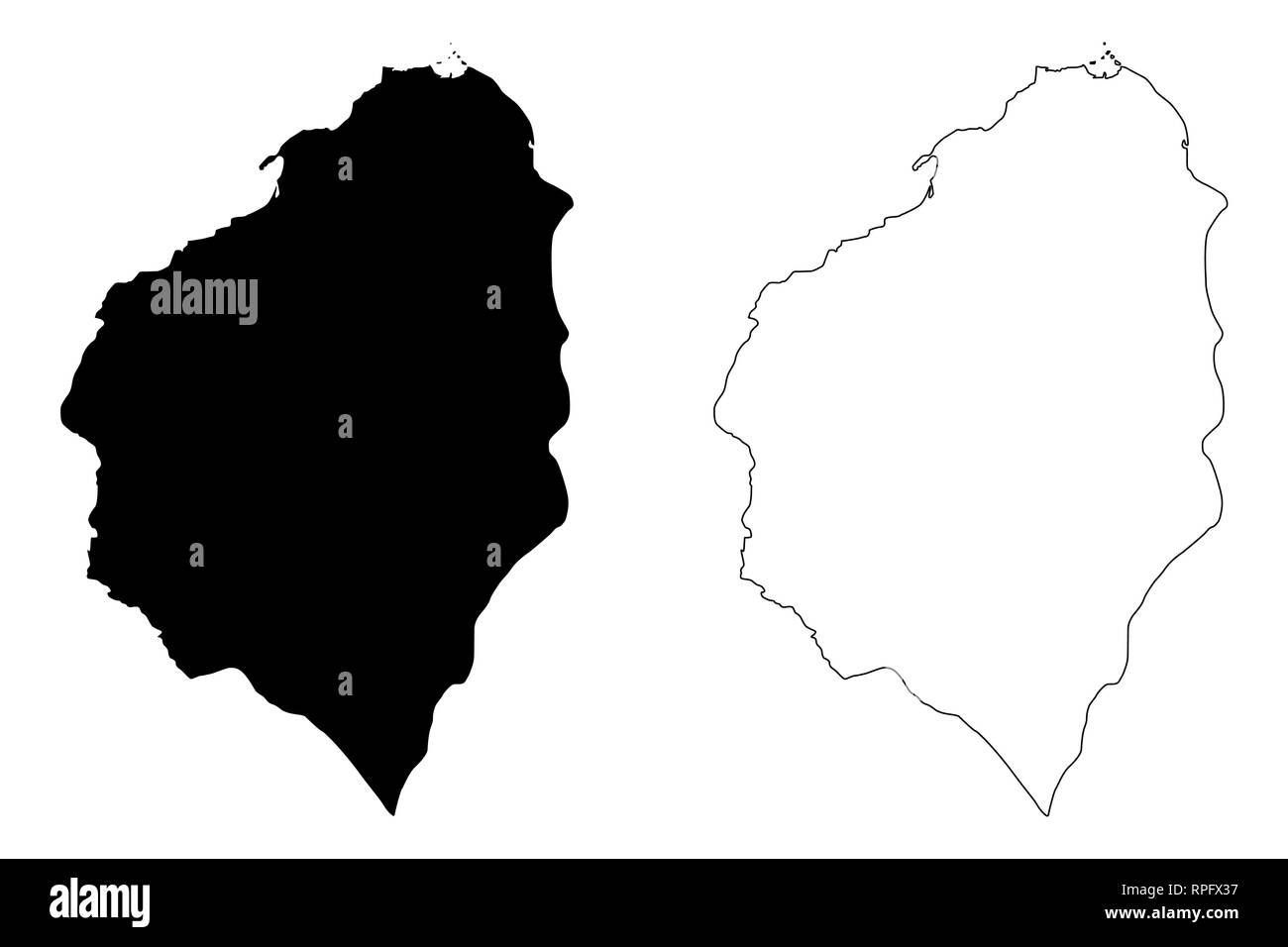 Atlantico reparto (Colombia, Repubblica di Colombia, dipartimenti della Colombia) mappa illustrazione vettoriale, scribble schizzo dipartimento di Atlantic mappa Illustrazione Vettoriale