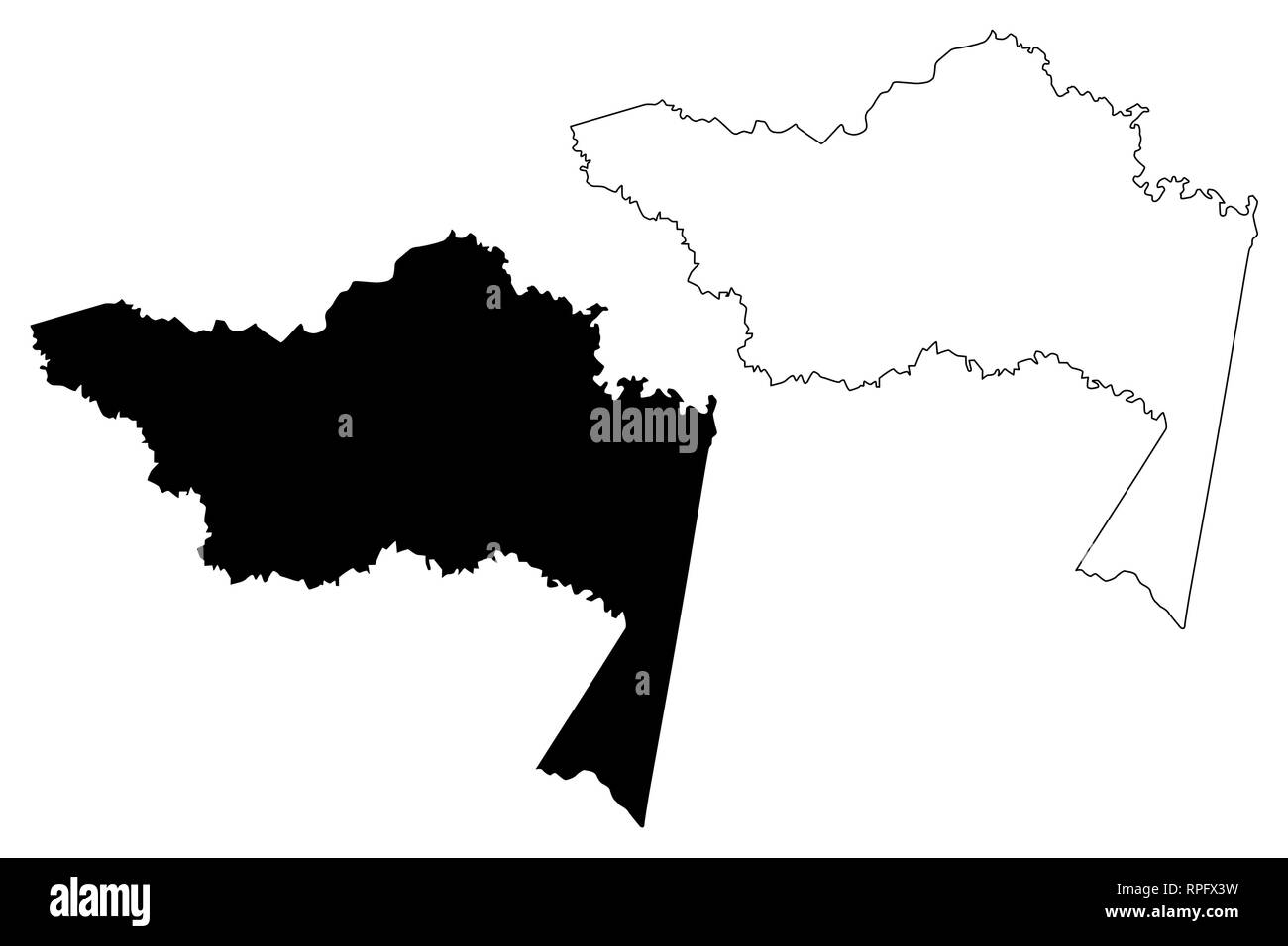 Dipartimento Amazonas (Colombia, Repubblica di Colombia, dipartimenti della Colombia) mappa illustrazione vettoriale, scribble schizzo Amazonas mappa Illustrazione Vettoriale