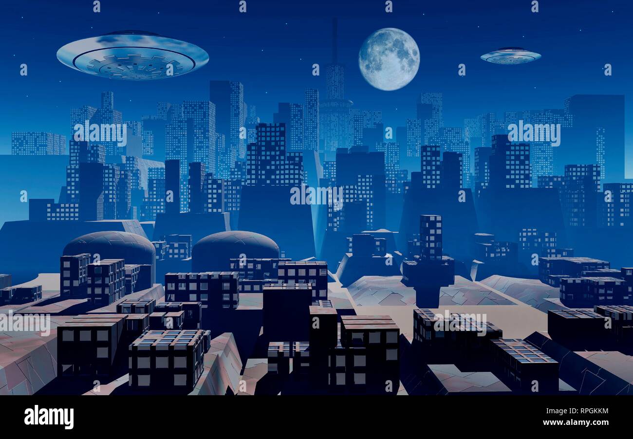 Futuroplolis, una città del futuro Foto Stock