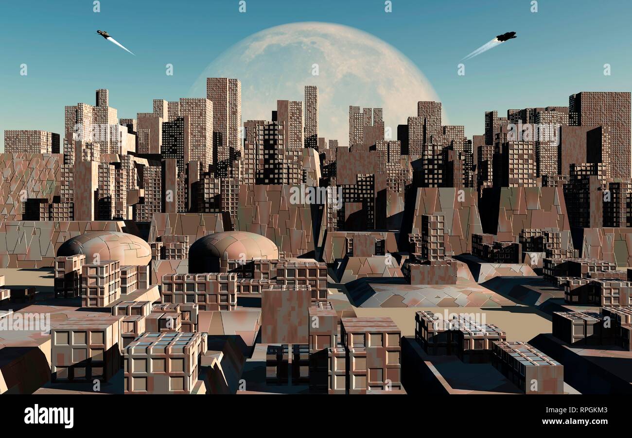 Futuroplolis, una città del futuro Foto Stock