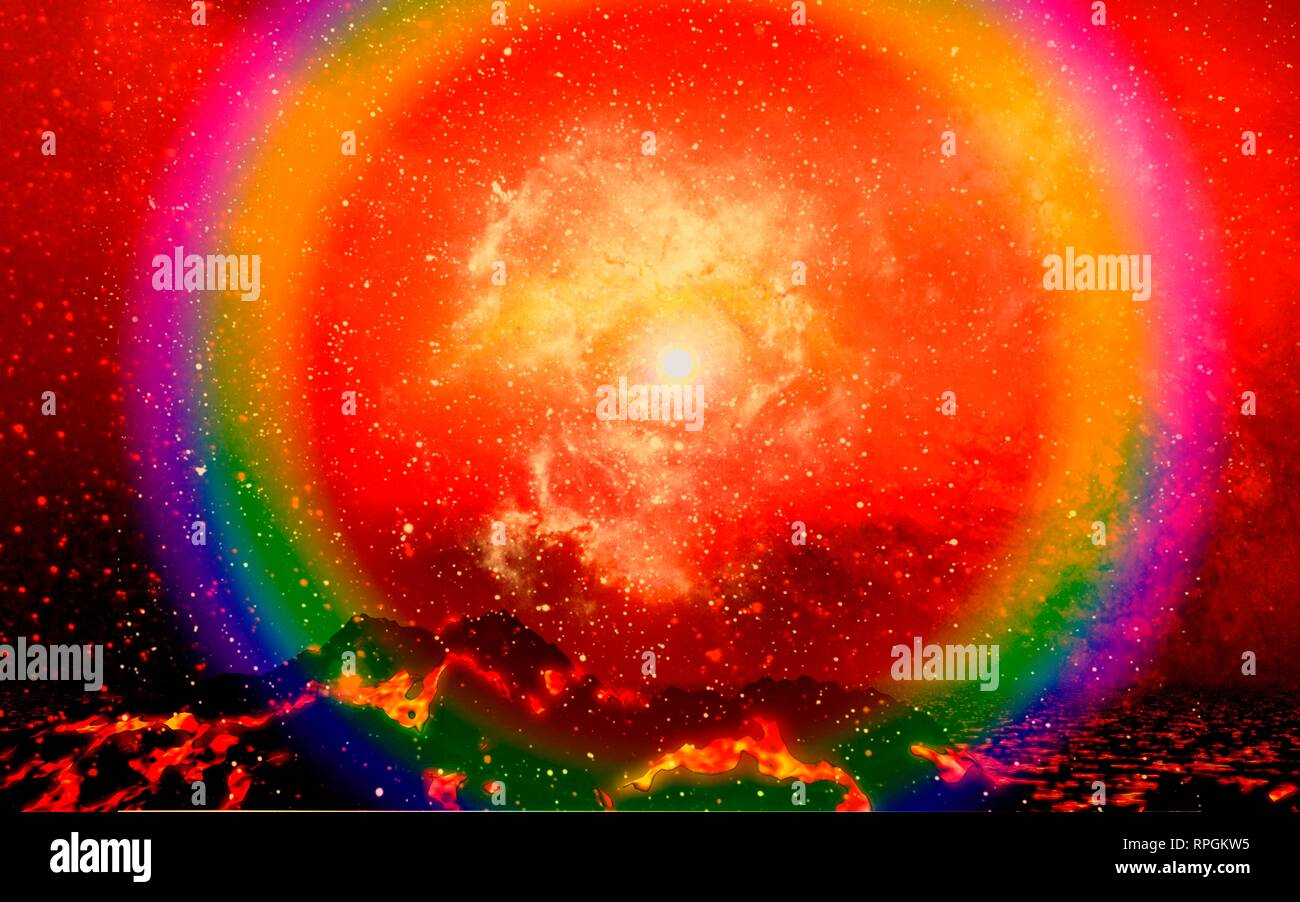 La morte di una stella, Supernova. Foto Stock