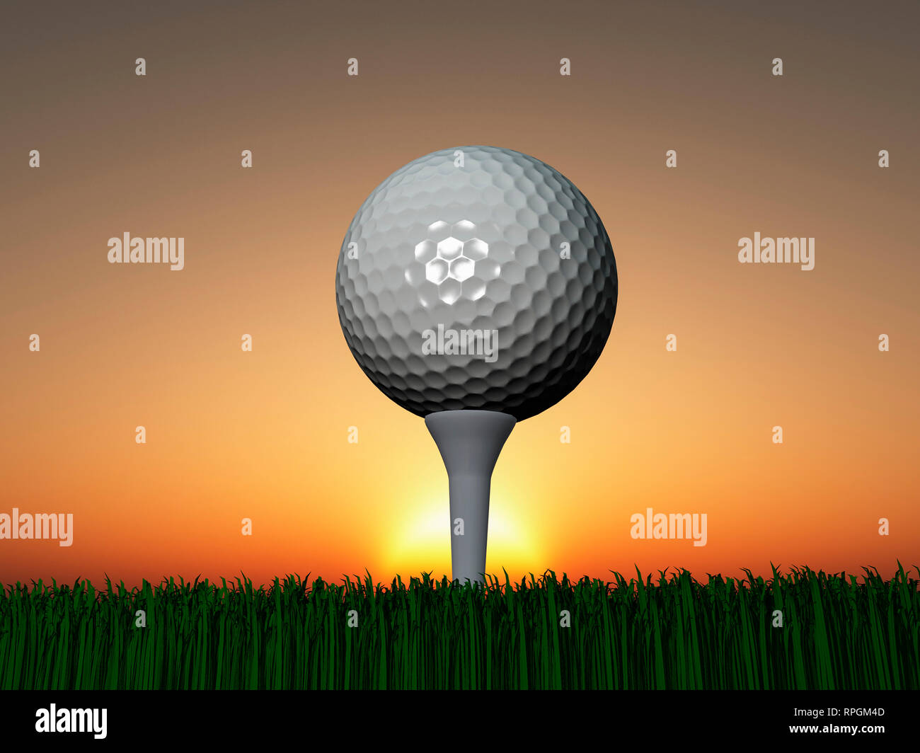 Il tramonto o l'alba Golf Foto Stock