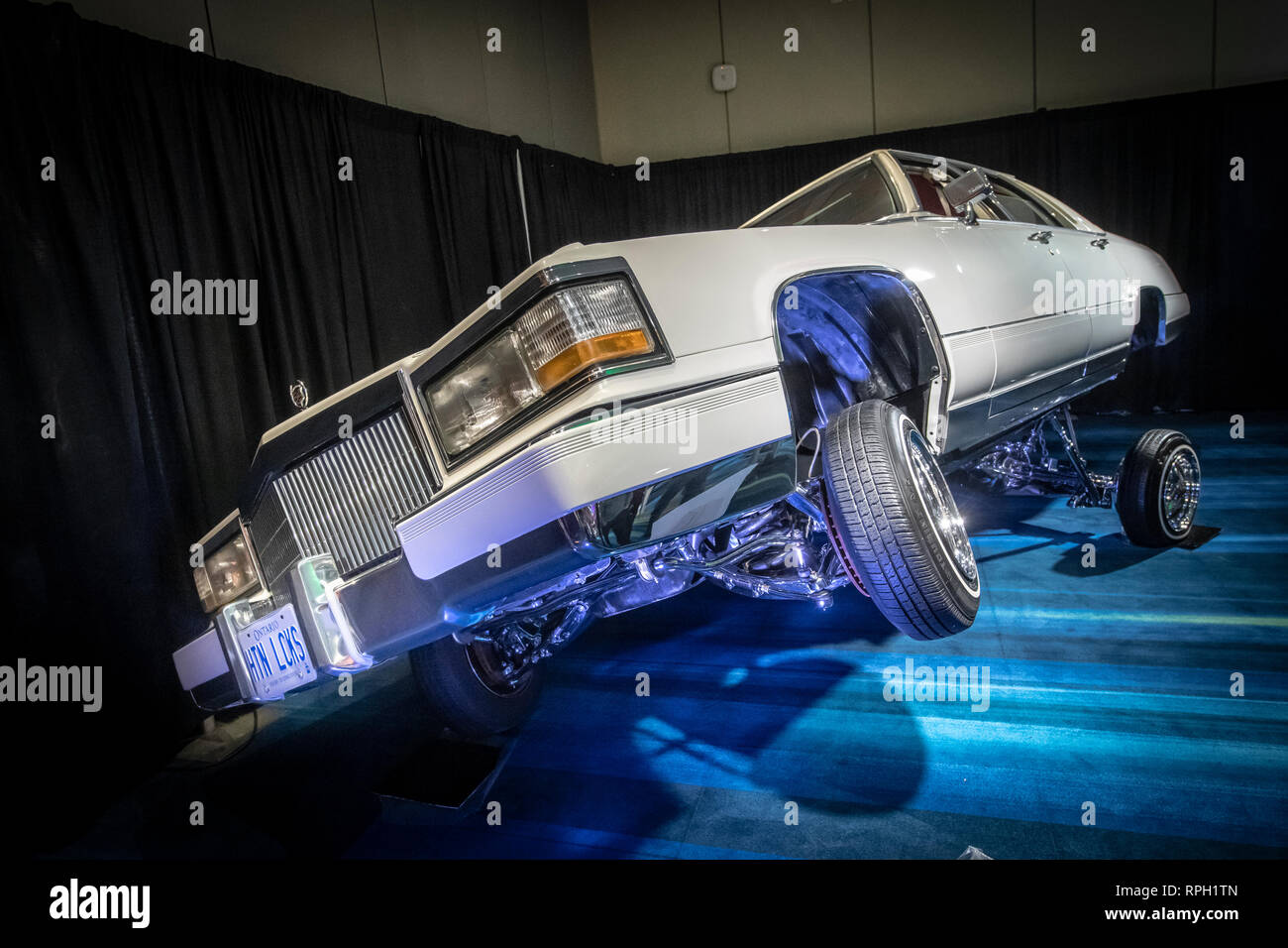 Toronto, Ontario, Canada, 21 febbraio 2019. Custom made pilota bassa auto sul display a Toronto International Autoshow. Foto Stock