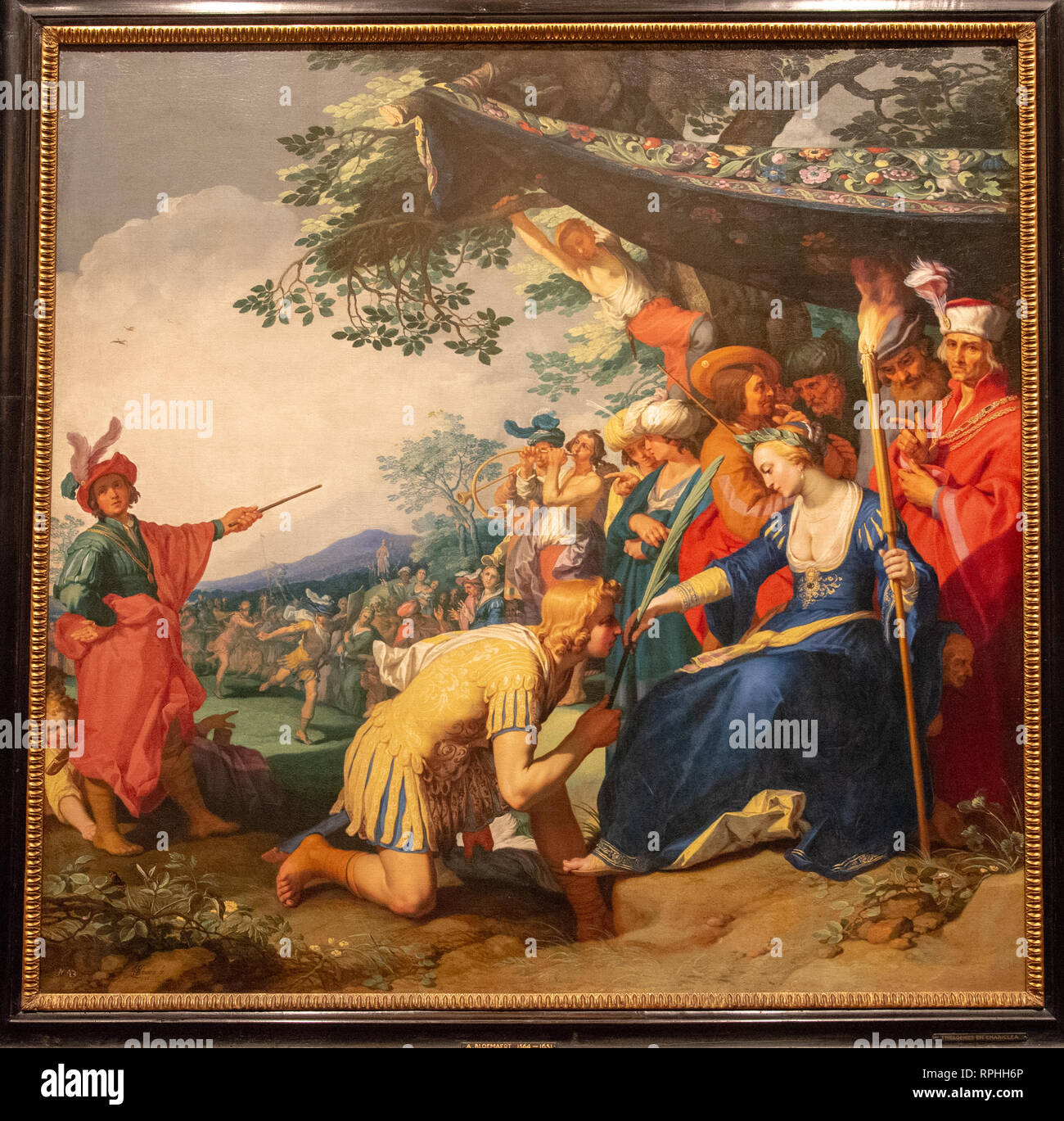 Theagenes ricevente il palmo di onore da chariclea dal pittore Abramo Bloemaert Foto Stock