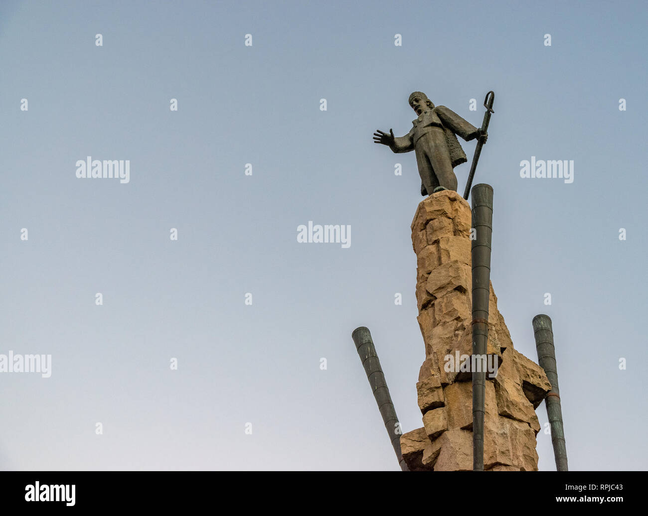 Statua di Avram Iancu in Cluj-Napoca, Romania. Foto Stock