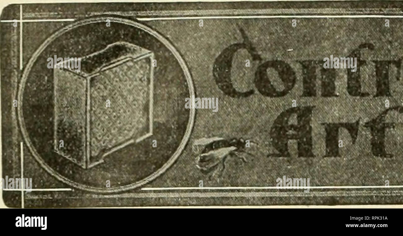 . American bee journal. La cultura delle api; le api. Novembre, 1909. American Hee ufficiale. IBS UN- -a^r-m..,, il suo-.,.^   Preparazione di api per l'inverno di G. M. DOOLITTLE. Un corrispondente mi augura a dirgli come preparare il suo 27 colonie in single-walled alveari in modo che saranno responsabili per andare attraverso l'inverno in buona forma. Il primo requisito è quello di sapere che sono tutte ben fornite witii api, memorizza e una buona regina. L'ultimo non è en- tirely essenziale, per lui può vedere che il Queens sono buone in primavera. Tuttavia, la mia esperienza dice che col- onies avente buona queens inverno scommettere- ter, su un aver Foto Stock