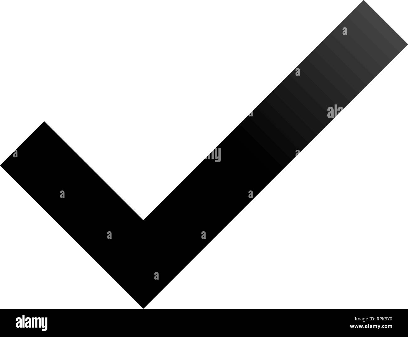 I segni di spunta - gradiente nero tick icona - illustrazione vettoriale Illustrazione Vettoriale