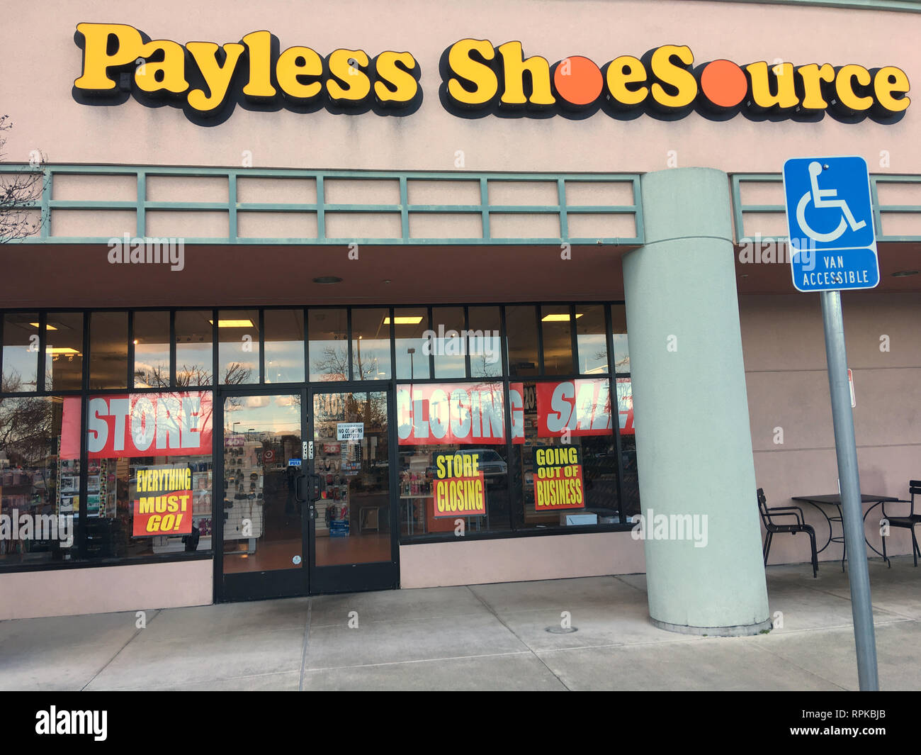 Payless calzatura Fonte della chiusura dello store per la vendita in San Jose California. Foto Stock