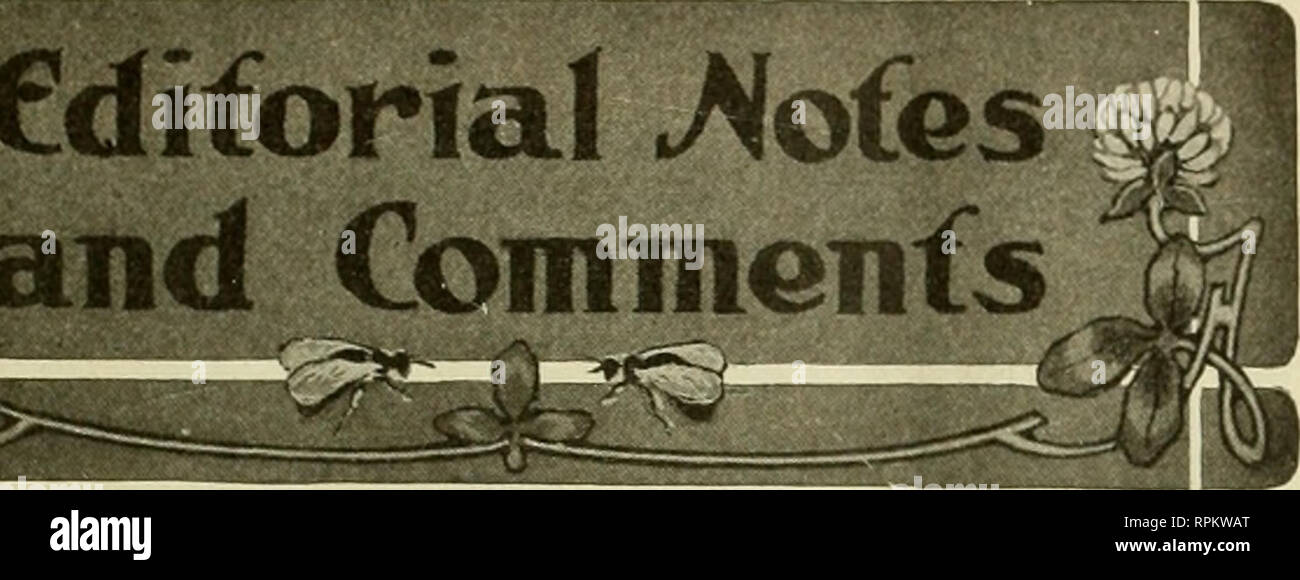 . American bee journal. La cultura delle api; le api. editorial ^ofes e Commenfs. Grand futuro per denaro la scorsa settimana abbiamo avuto qualcosa da dire circa l'effetto della nazionale di puro diritto alimentare sulla domanda di genuina di prodotti alimentari. Pochi giorni dopo abbiamo scritto la questione di cui al, abbiamo ricevuto una lettera da uno dei lead- ing gli apicoltori e gli scrittori apistica di questo paese che, in riferimento ai produttori di glucosio, detto: " Non ho ora vedere ma quello che dovrà uscire rendendo il glucosio, se è un dato di fatto che tali miscele, quando correttamente etichettati, si impegna a non vendere. Io ti dico che il sig. York, mi smentisce Foto Stock