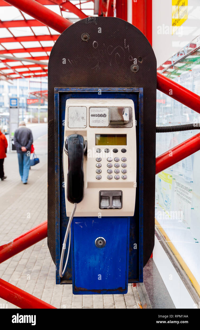 Telefono a gettone Foto Stock