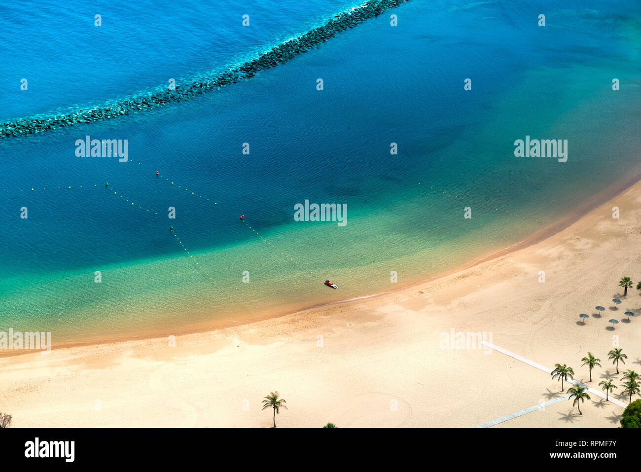 Spiaggia di Las Teresitas , Santa Cruz de Tenerife Tenerife Isole Canarie Foto Stock