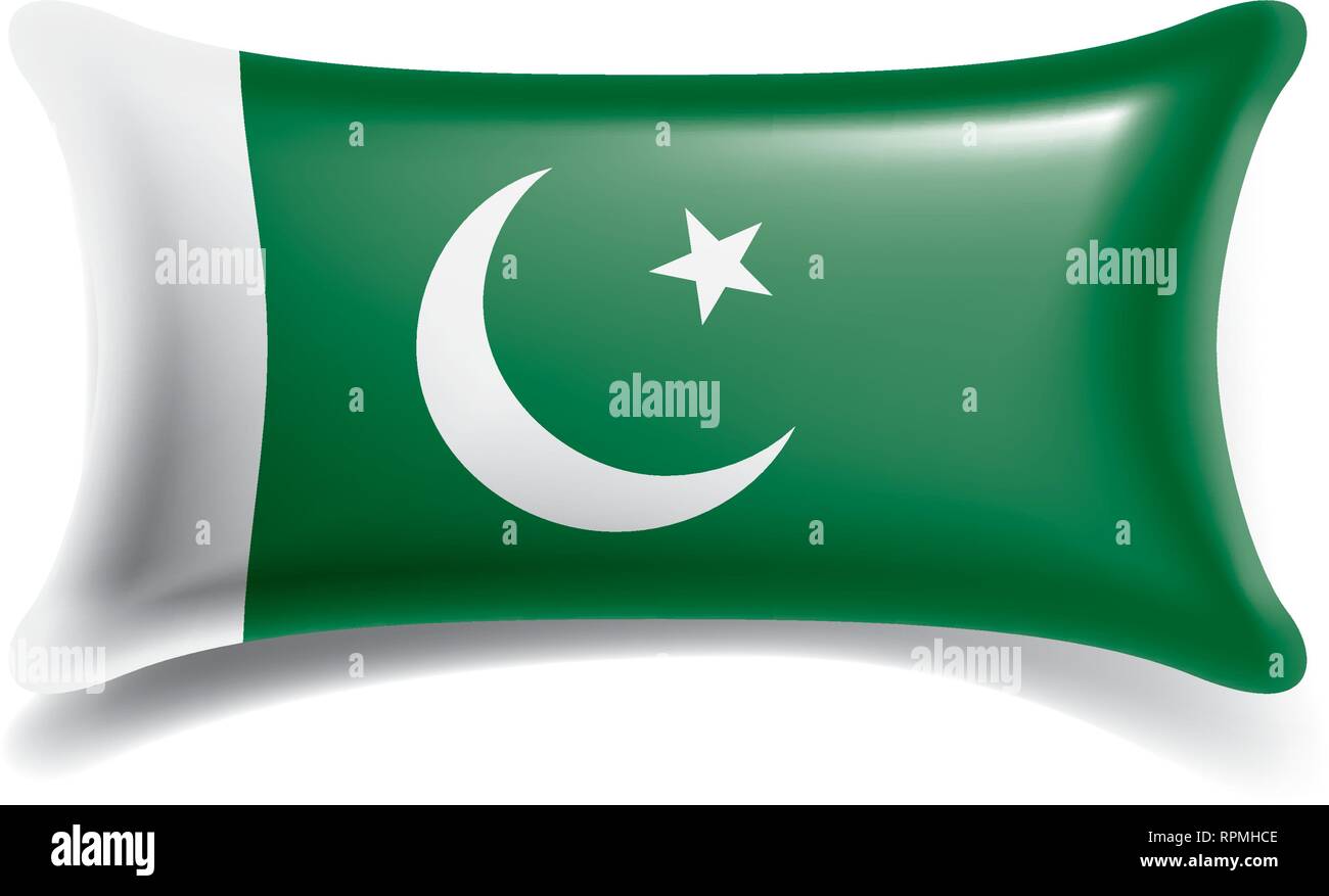 Il Pakistan bandiera, illustrazione vettoriale su sfondo bianco Illustrazione Vettoriale