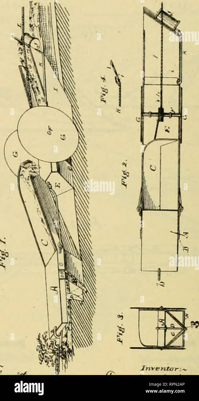 . Allen's digest di aratri, con allegati, brevettata negli Stati Uniti da D.C. 1789 a gennaio 1883 ... Aratri; brevetti. F. L. DtLFtR. Ditching-Machines. No.155,184. Ratenled sett. 22, 1874 attestano-.-^. Jnvefitor:^ W. B. HYDE. Scavare e Embaniiing M.ispositivi. No. 155,3 09. Paleoled SepC. 22, 1874. J. DAViES &AMP; C. C. SKINNER. Scavare -aratri. No.156,139. Palenled Ott. 20,1874.. Si prega di notare che queste immagini vengono estratte dalla pagina sottoposta a scansione di immagini che possono essere state migliorate digitalmente per la leggibilità - Colorazione e aspetto di queste illustrazioni possono non assomigliare perfettamente l'origine Foto Stock