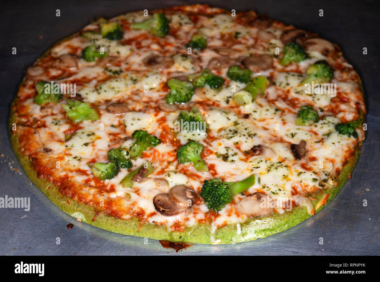 Dr Oetker spinaci pizza di base Foto Stock