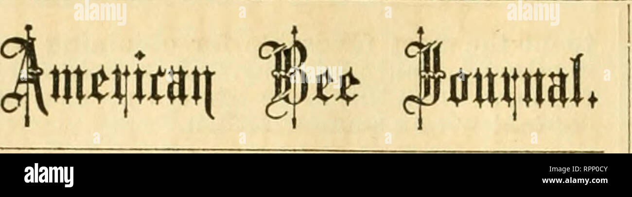 . American bee journal. La cultura delle api; le api. 178 L'AMERICAN BEE JOURNAL.. Termini della sottoscrizione. Unico abbonato, un anno, $3.00 due abbonati, inviato allo stesso tempo... 3.50 Tre " " " " •' ... 5.00 sei " " " •' •' ... 9.00 Tutti i clubs superiore allo stesso tasso. Tariffe per ADVERTISI!^G. 1 mese per ogni linea, 20 centesimi. 2 " " " ogni inserimento ,...15 " 3 ....12 " 6 " " " " " ....lO " di un pollice in lunghezza della colonna rende dodici linee. Avvisi speciali e le pagine accanto alla lettura, un terzo più tluin tlie ab Foto Stock