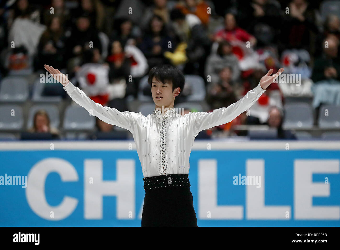 DEN HAAG, 22-02-2019, IJshal De Uithof , Challenge Cup di pattinaggio di figura , Senior uomini , alti uomini breve programma , Giapponese skater Sota Yamamoto Foto Stock