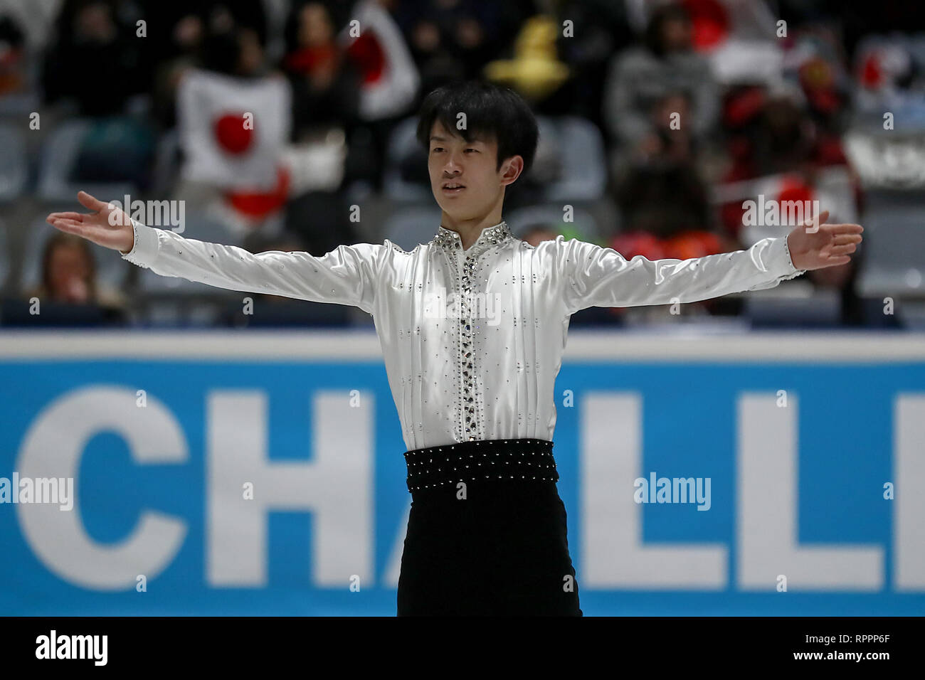 DEN HAAG, 22-02-2019, IJshal De Uithof , Challenge Cup di pattinaggio di figura , Senior uomini , alti uomini breve programma , Giapponese skater Sota Yamamoto Foto Stock