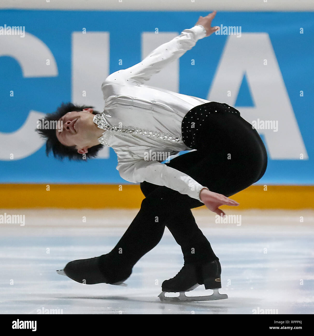 DEN HAAG, 22-02-2019, IJshal De Uithof , Challenge Cup di pattinaggio di figura , Senior uomini , alti uomini breve programma , Giapponese skater Sota Yamamoto Foto Stock