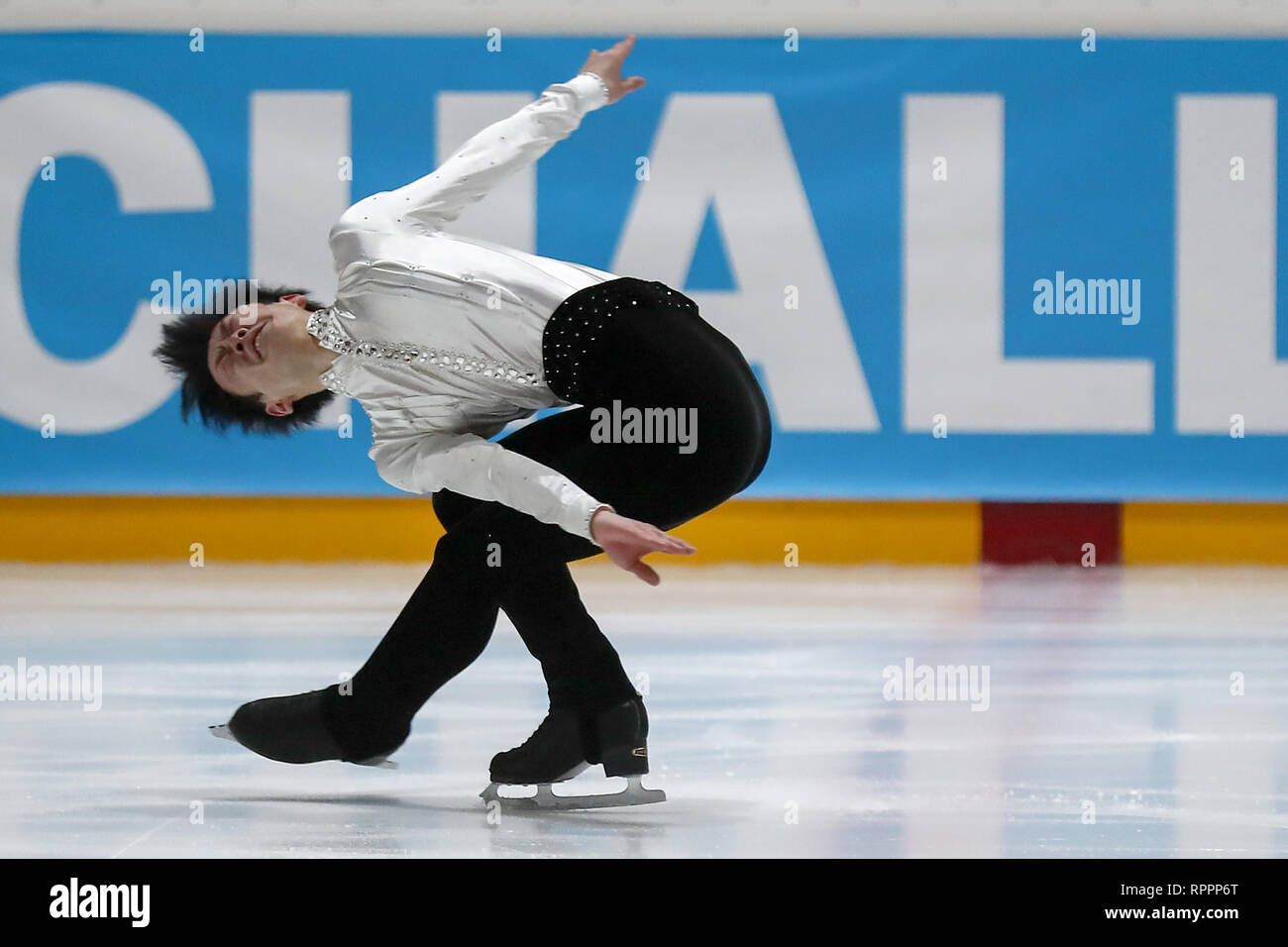 DEN HAAG, 22-02-2019, IJshal De Uithof , Challenge Cup di pattinaggio di figura , Senior uomini , alti uomini breve programma , Giapponese skater Sota Yamamoto Foto Stock