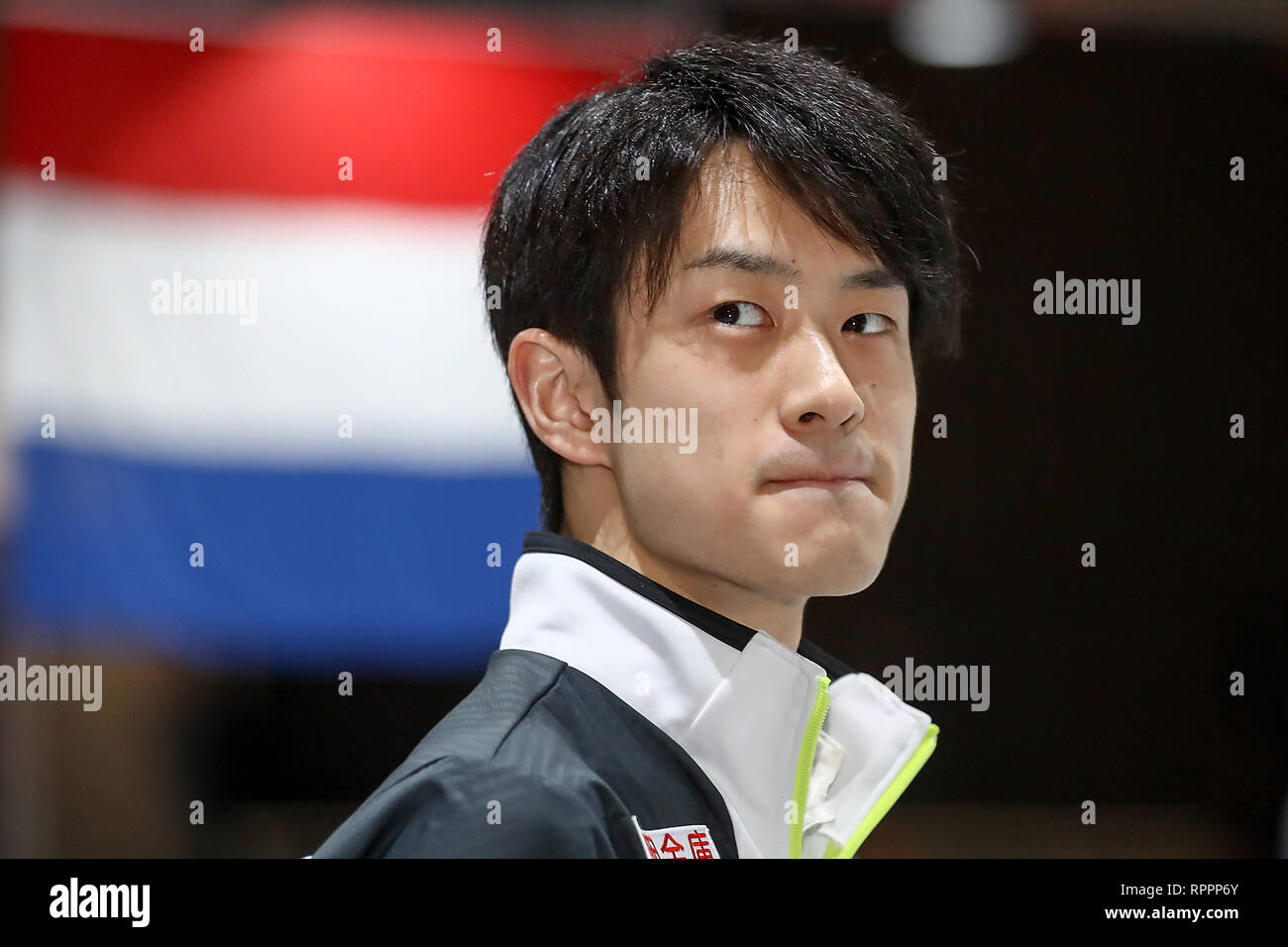 DEN HAAG, 22-02-2019, IJshal De Uithof , Challenge Cup di pattinaggio di figura , Senior uomini , alti uomini breve programma , Giapponese skater Sota Yamamoto Foto Stock