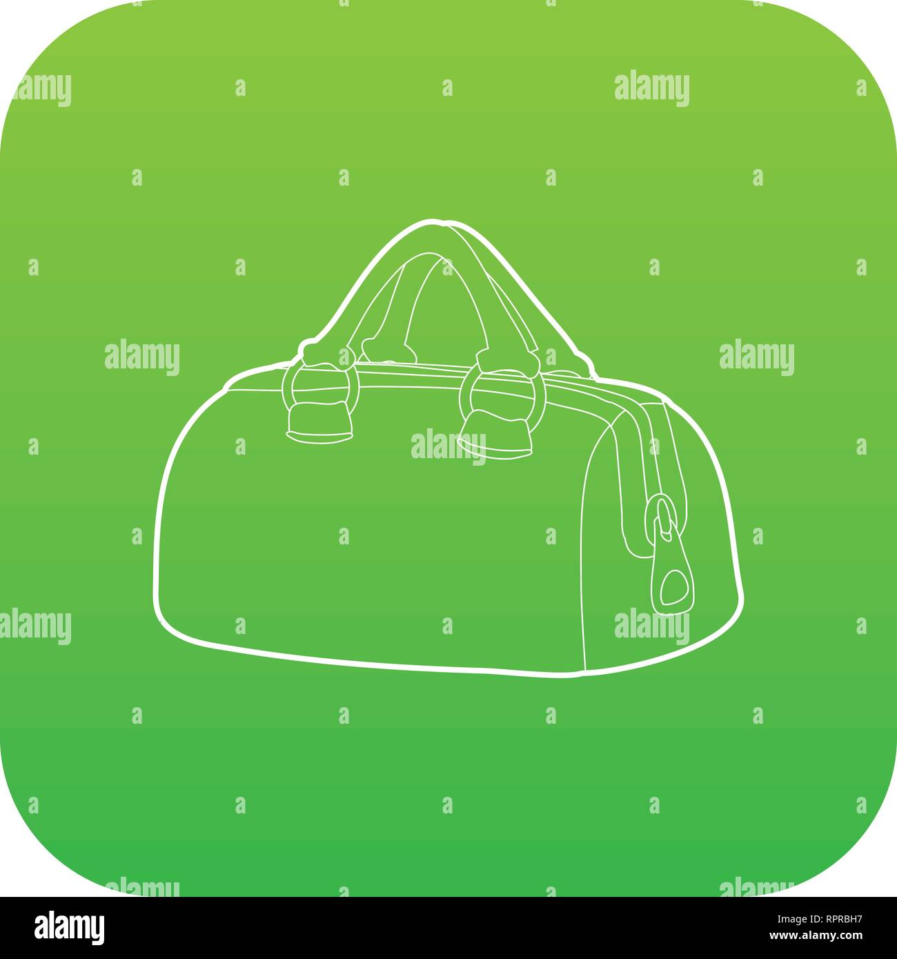 Sacca sportiva icona Vettore verde Illustrazione Vettoriale