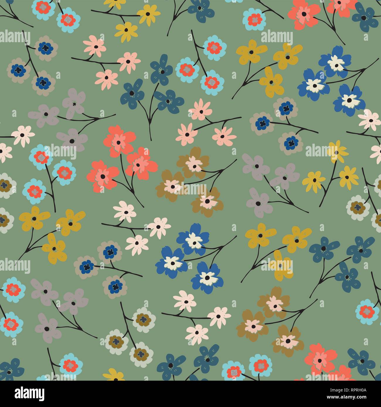 Giardino di menta Illustrazione Vettoriale